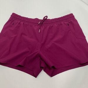 All In Motion Women's Active Shorts Running Workout Elastic Waist Maroon XXL